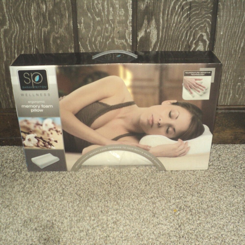 New Sarah Peyton Wellness Memory Foam Pillow Ergonomic Temperature Sensitive